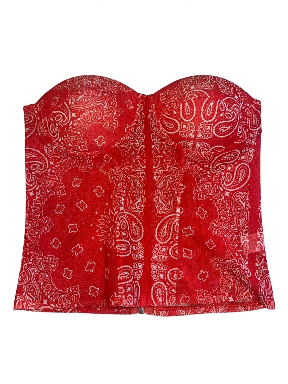 Paisley Print Corset Style Top